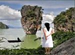jupe trắng và phong cảnh vịnh Thái Lan