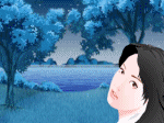 cô gái bên biển xanh