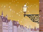 tình nhân âu yếm bên nhau trong mùa noel tuyết rơi