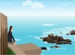 ngắm biển vào quán giải khát