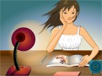 cô gái vừa học vừa ăn me 